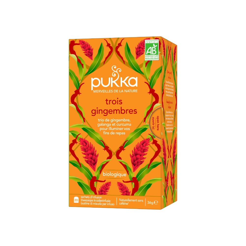 Infusion trois gingembres bio Pukka 20 sachets