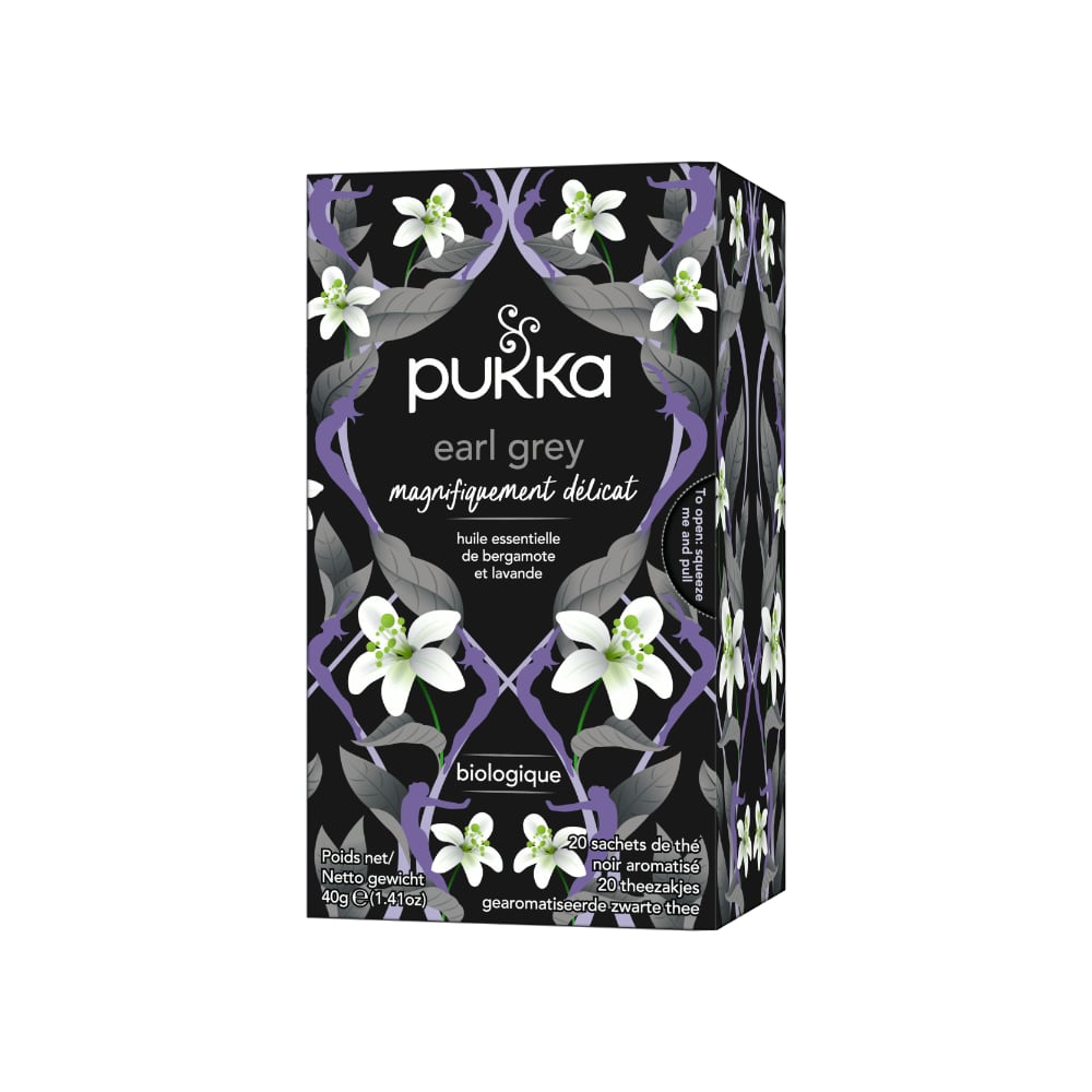 Thé noir earl grey bio Pukka 20 sachets