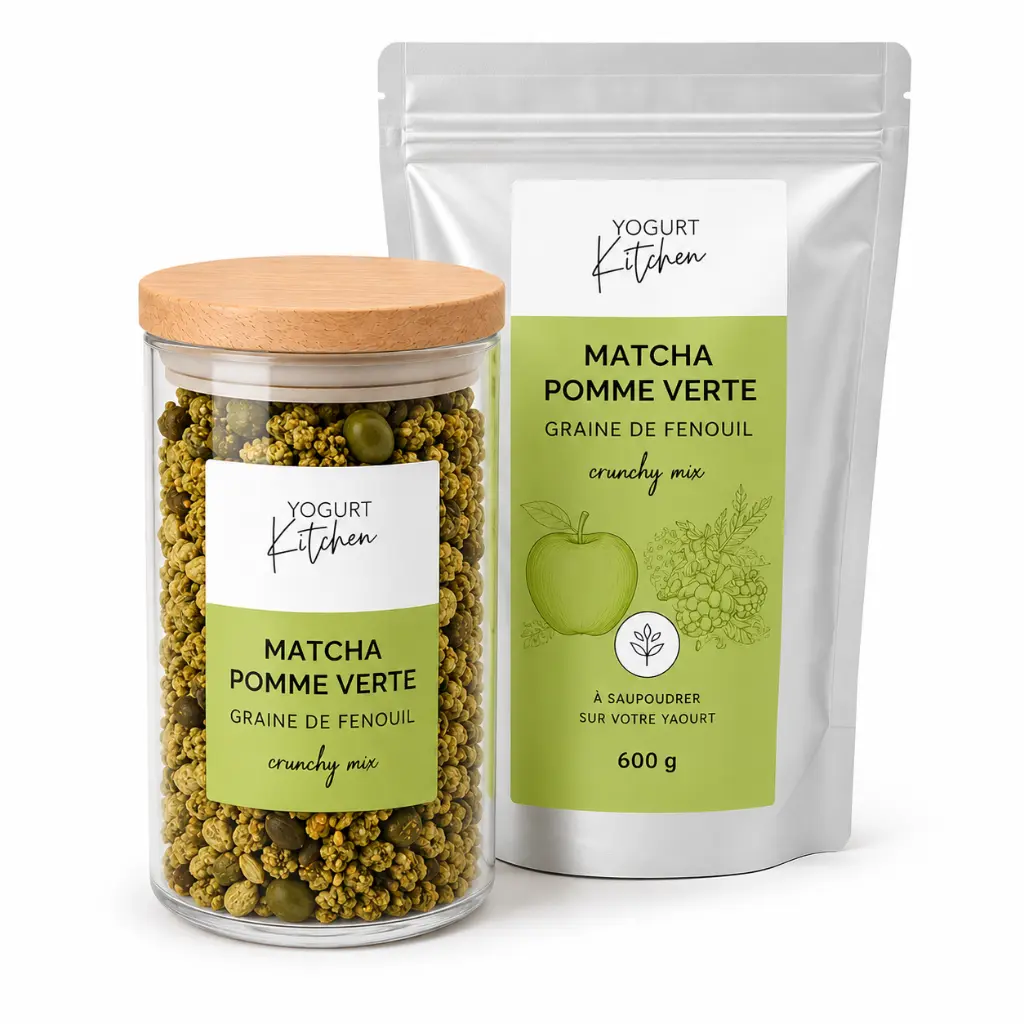 Toping matcha pomme verte graine de fenouil Yogurt Kitchen 600gr
