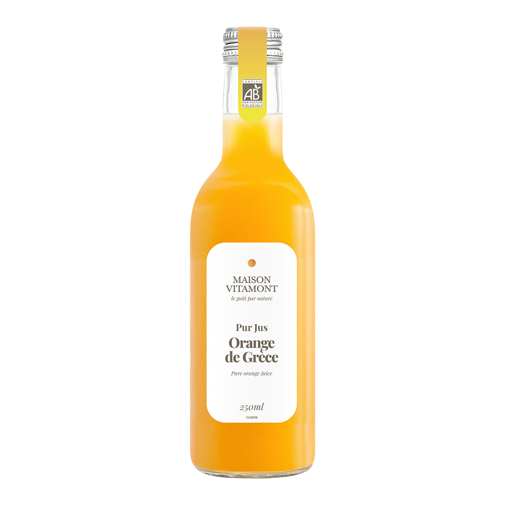 Pur jus d'orange de Grèce Maison Vitamont 25cl x 12 