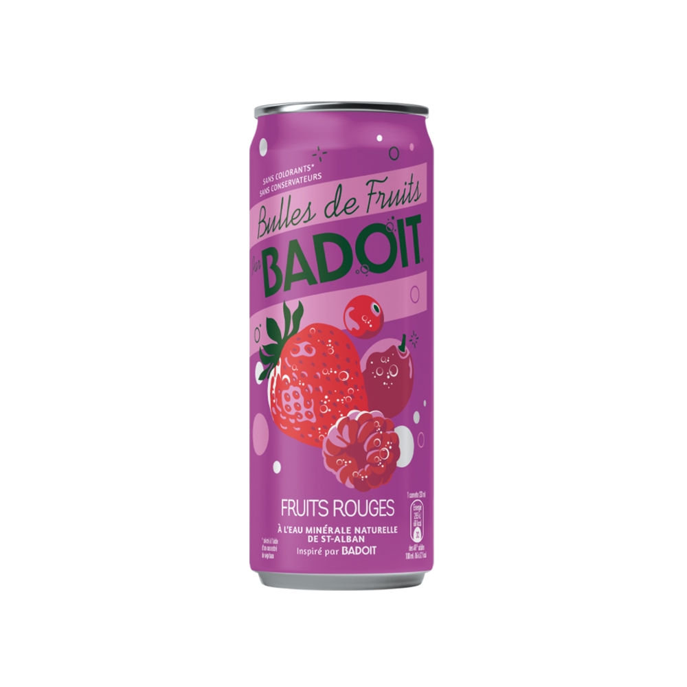 Badoit bulles de fruits rouges 33cl x 24