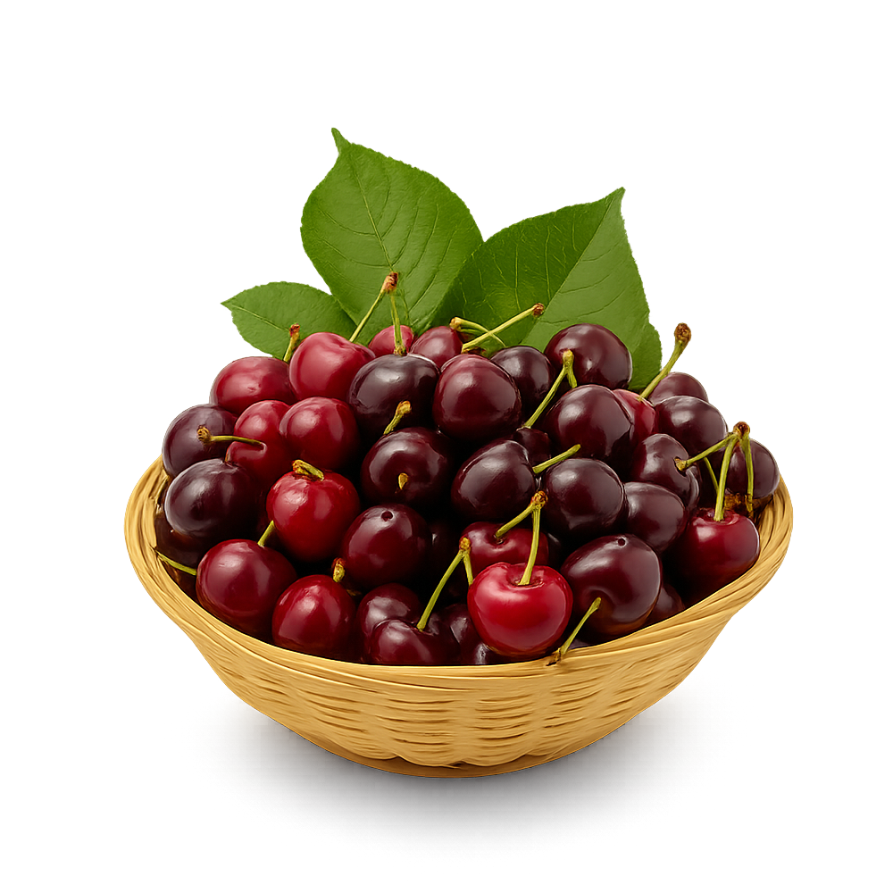 Panier de cerises 1 kilo - fraîcheur estivale