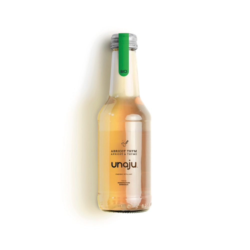 Boisson pétillante infusée abricot thym bio Unaju 25cl x 12