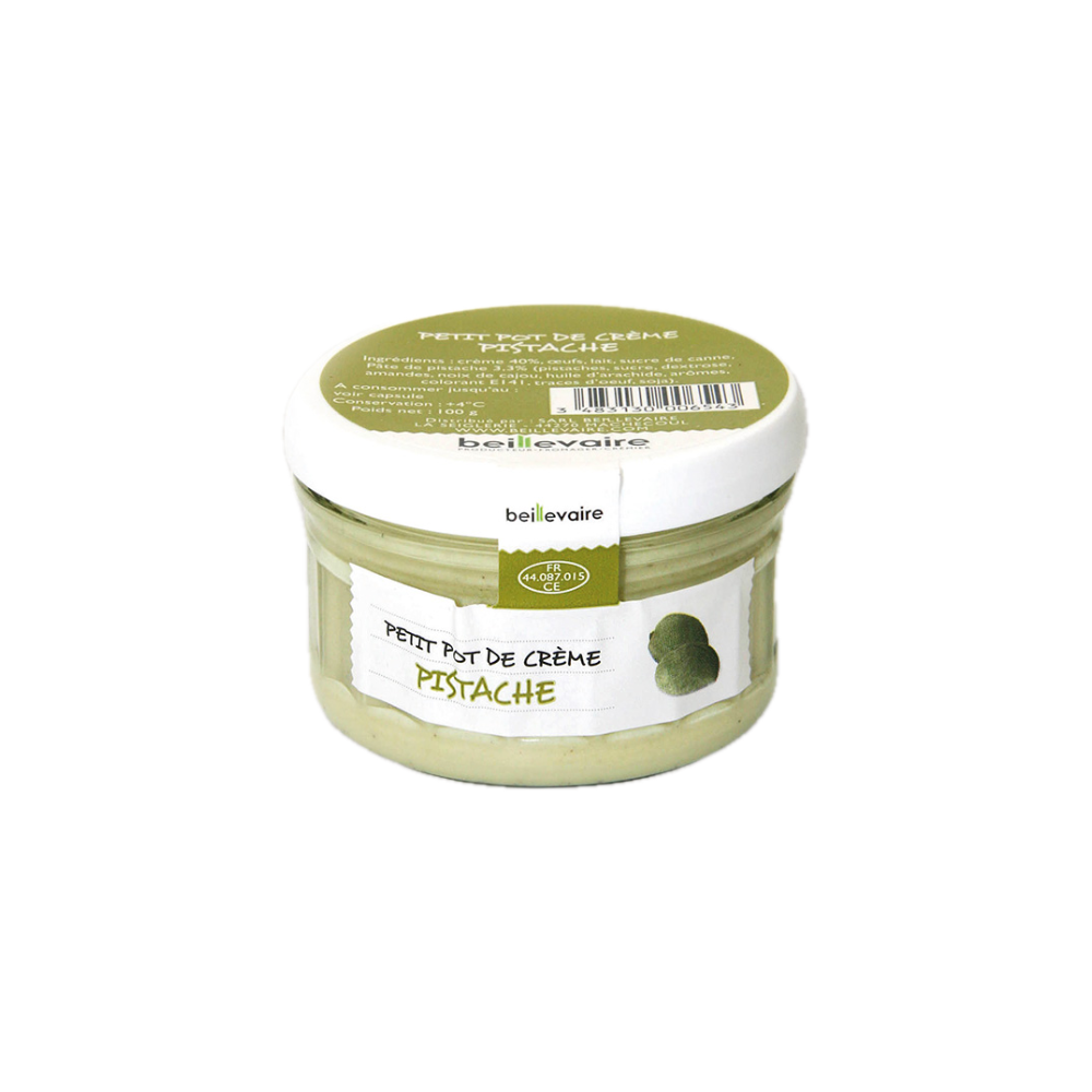 Petit pot de crème à la pistache Beillevaire 100g