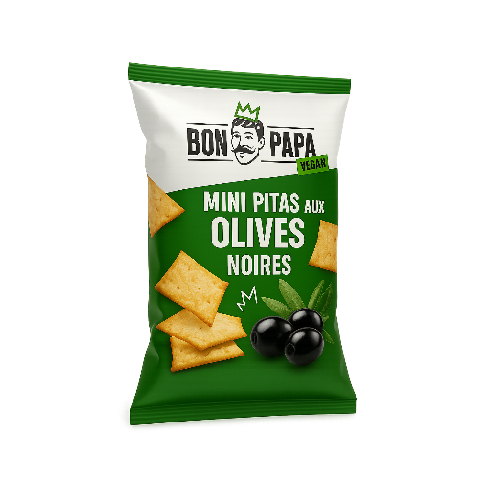 Mini Pitas aux olives noires Bon Papa 30gr