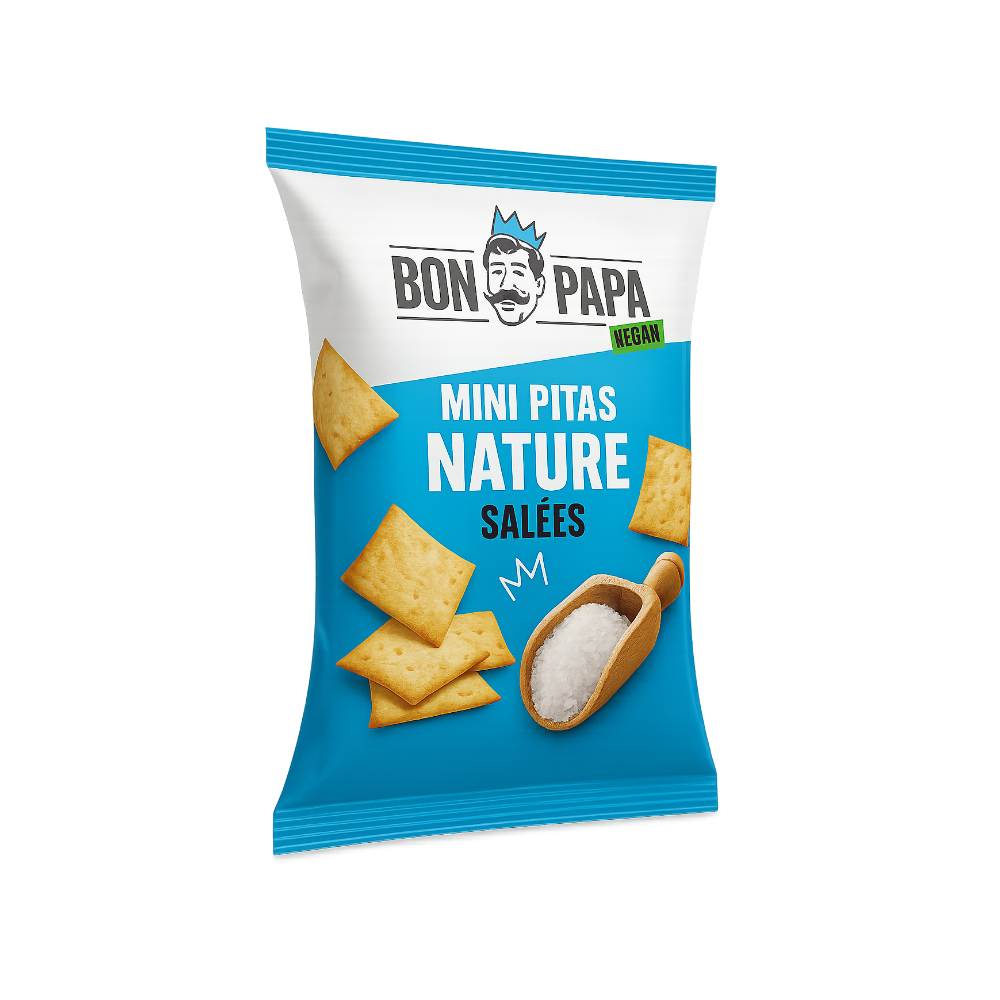 Mini Pitas nature finement salée Bon Papa 30gr  