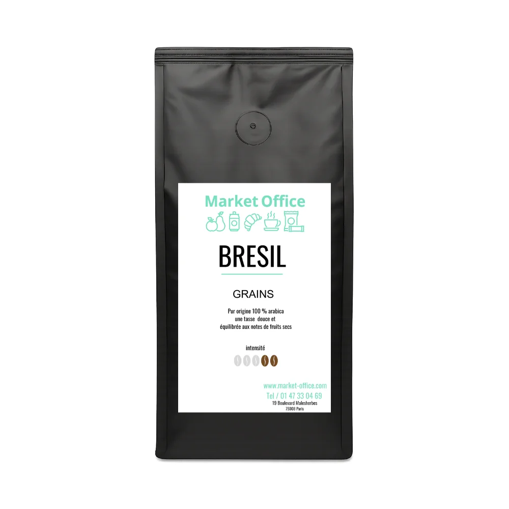 Café en grain Pure Origine Le Brésilien Market Office 1 kilo