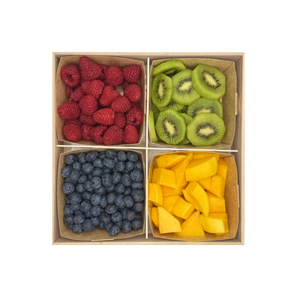 Le prestige fruité plateau de 4 fruits frais premium - fraîcheur estivale