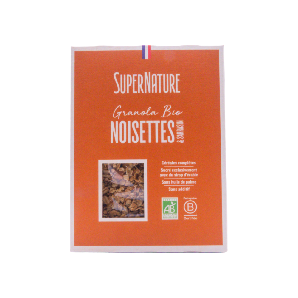 Granola noisettes et sarasin bio Super Nature Catherine Kluger 350gr