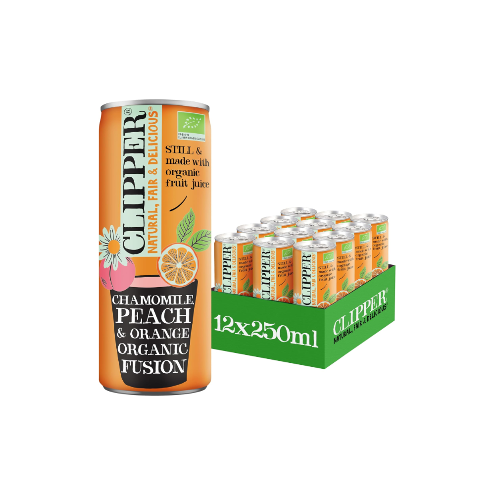 Infusion glacée camomille pêche orange bio Clipper 25cl x 12
