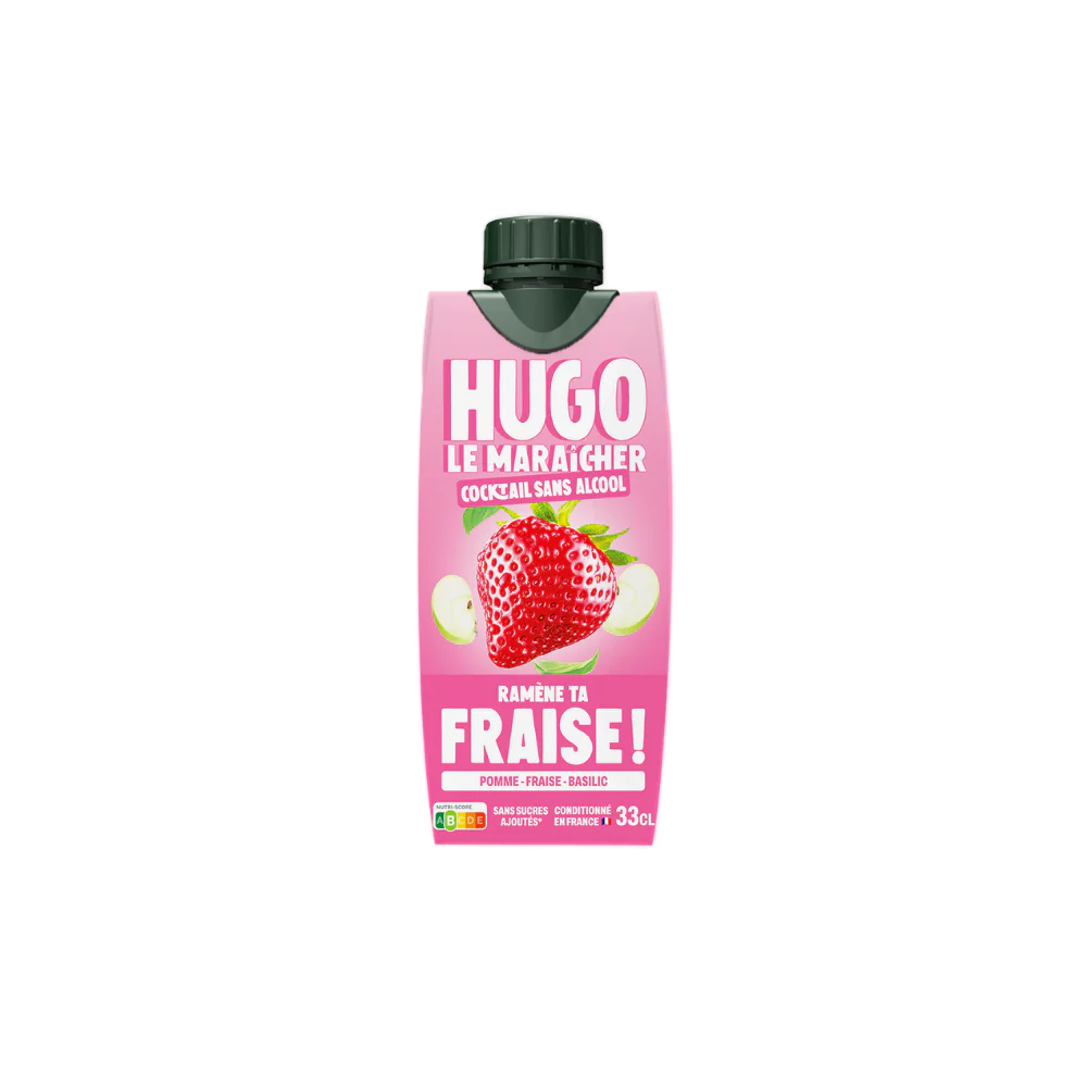Jus de fraise pomme et basilic Hugo Le Maraîcher 33cl x 12