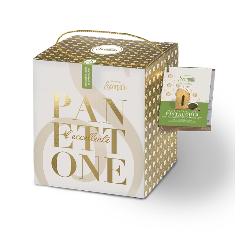 Panettone à la crème de pistache de Bronte DOP 1kg 