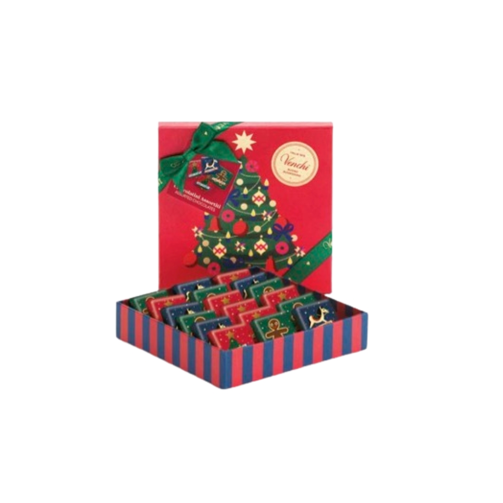 Assortiments de chocolat en boite carrée 130gr