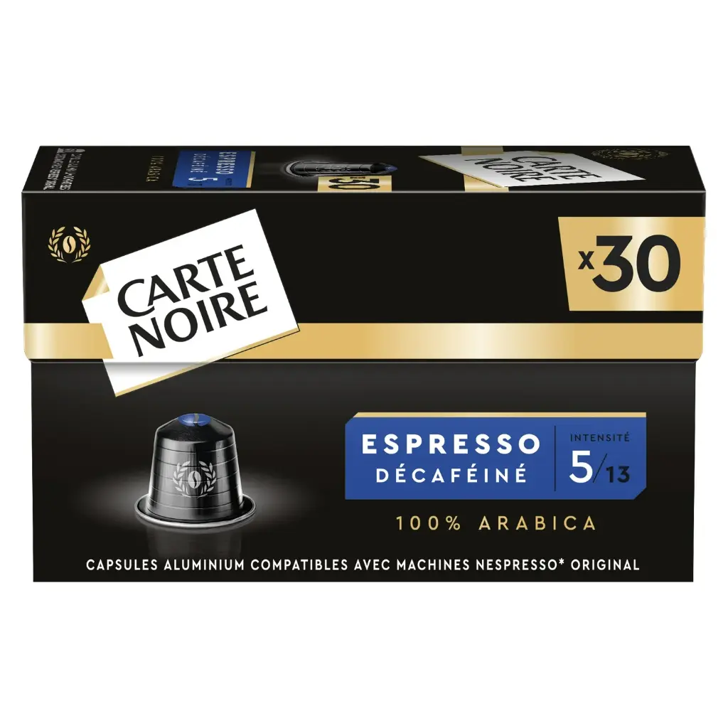 Capsules Carte noire décaféiné 30 pièces