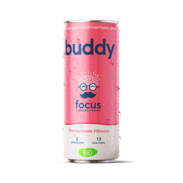 Boisson pétillante Buddy grenade hibiscus 25cl x 12 