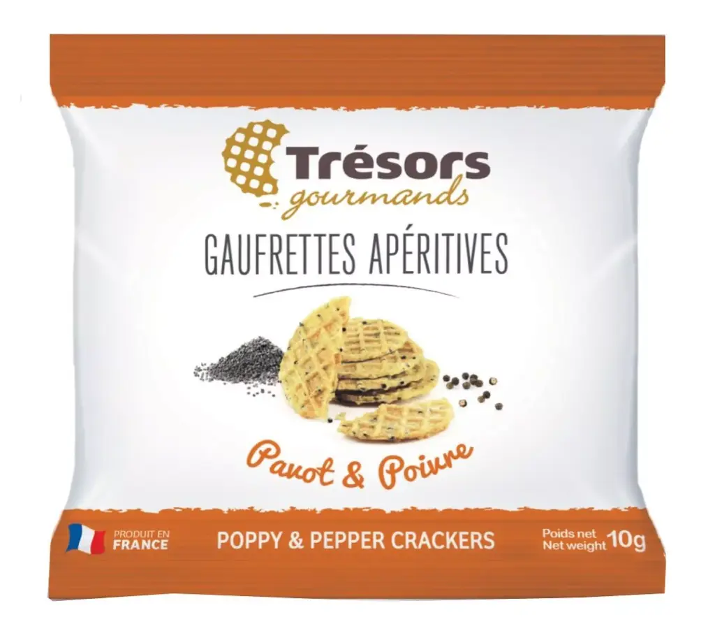 Mini sachet gaufrettes Pavot-Poivre 10gr