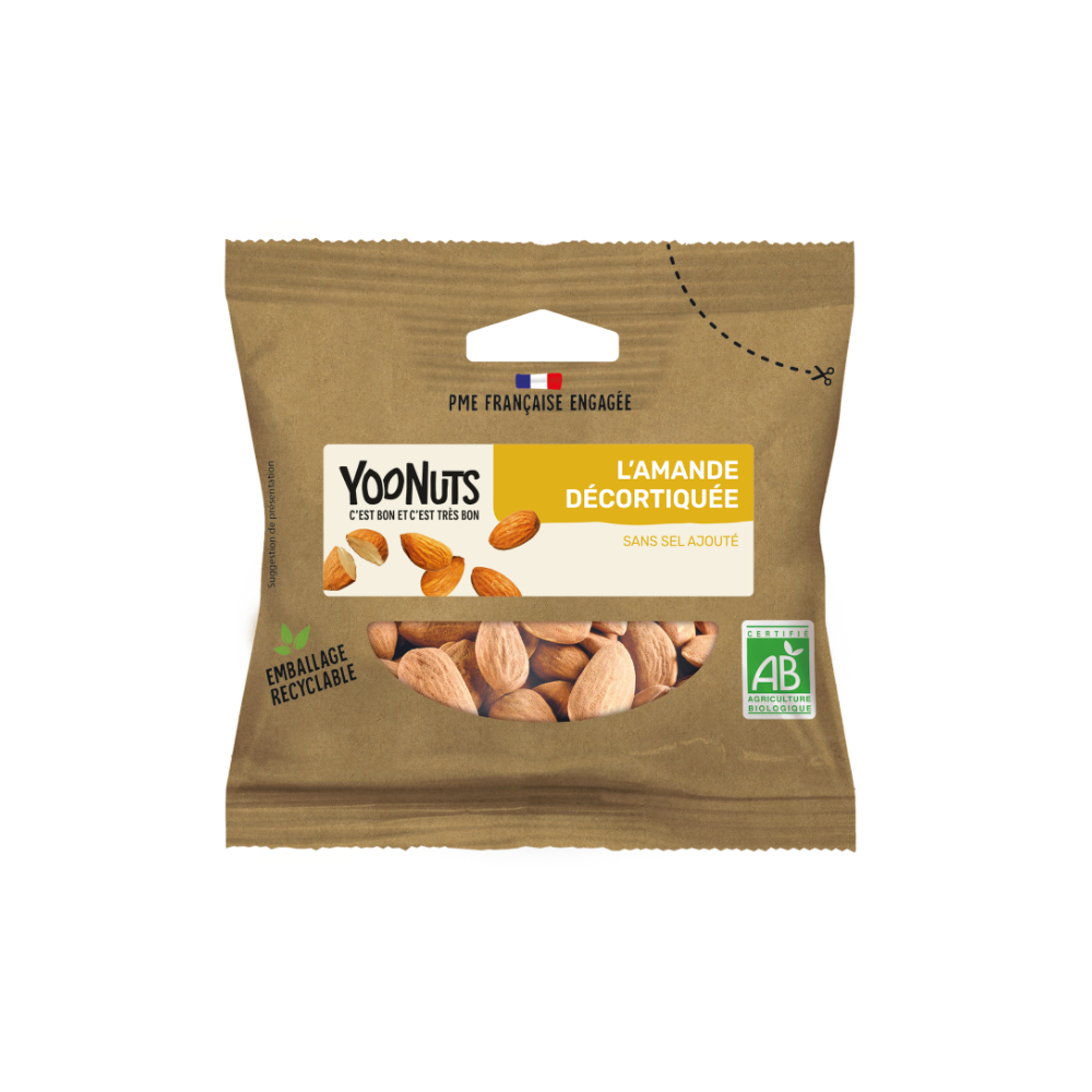 L'amande décortiquée bio Yoonuts 40gr