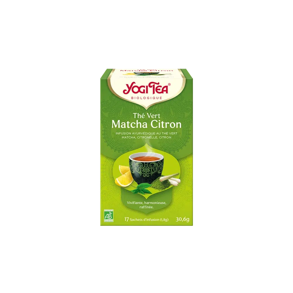 Thé vert matcha bio Yogi Tea 17 sachets