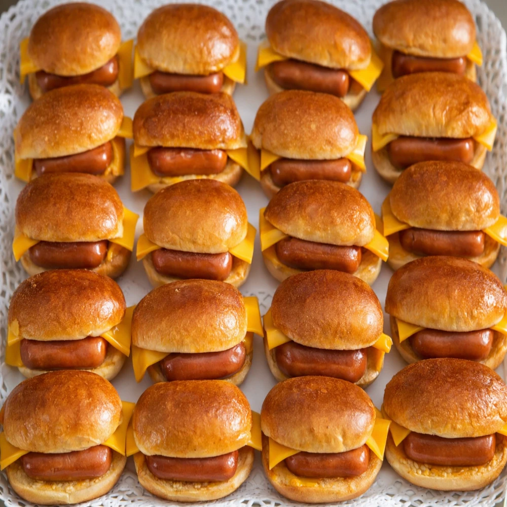 Mini Navettes Hot-Dog & Cheddar Halal (Plateau de 20 pièces)