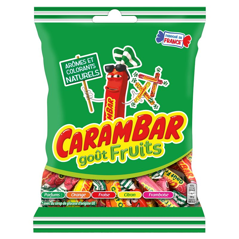 Bonbon Carambar goût fruits 130gr 