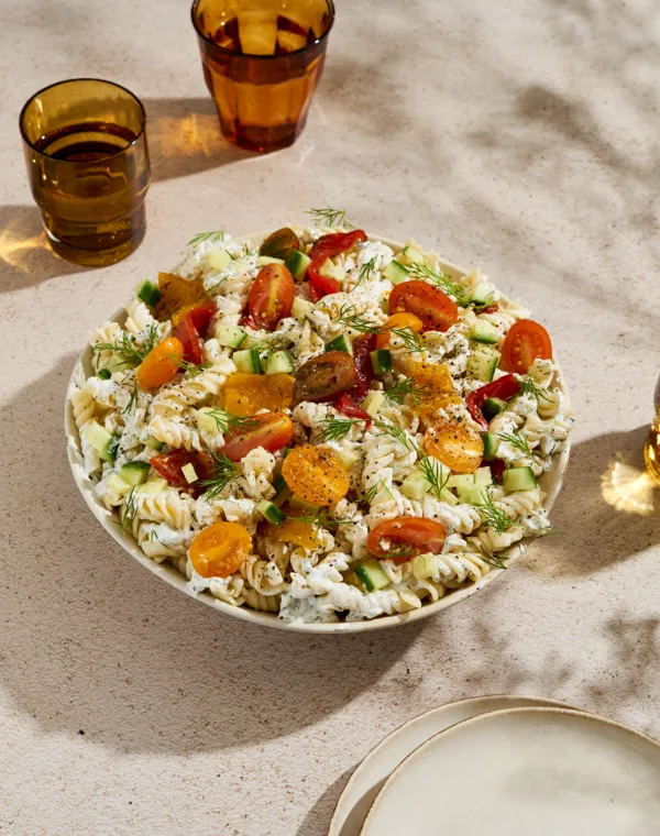 Salade de fusilli à la crème (10 portions)