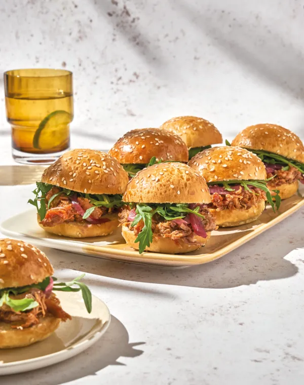 Les mini burgers pulled pork (20 pièces)