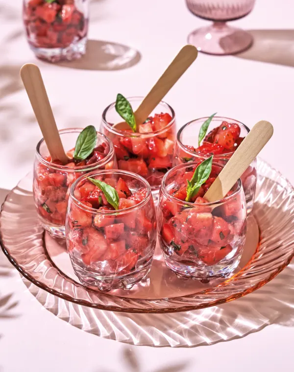 Les verrines fraises (12 pièces)