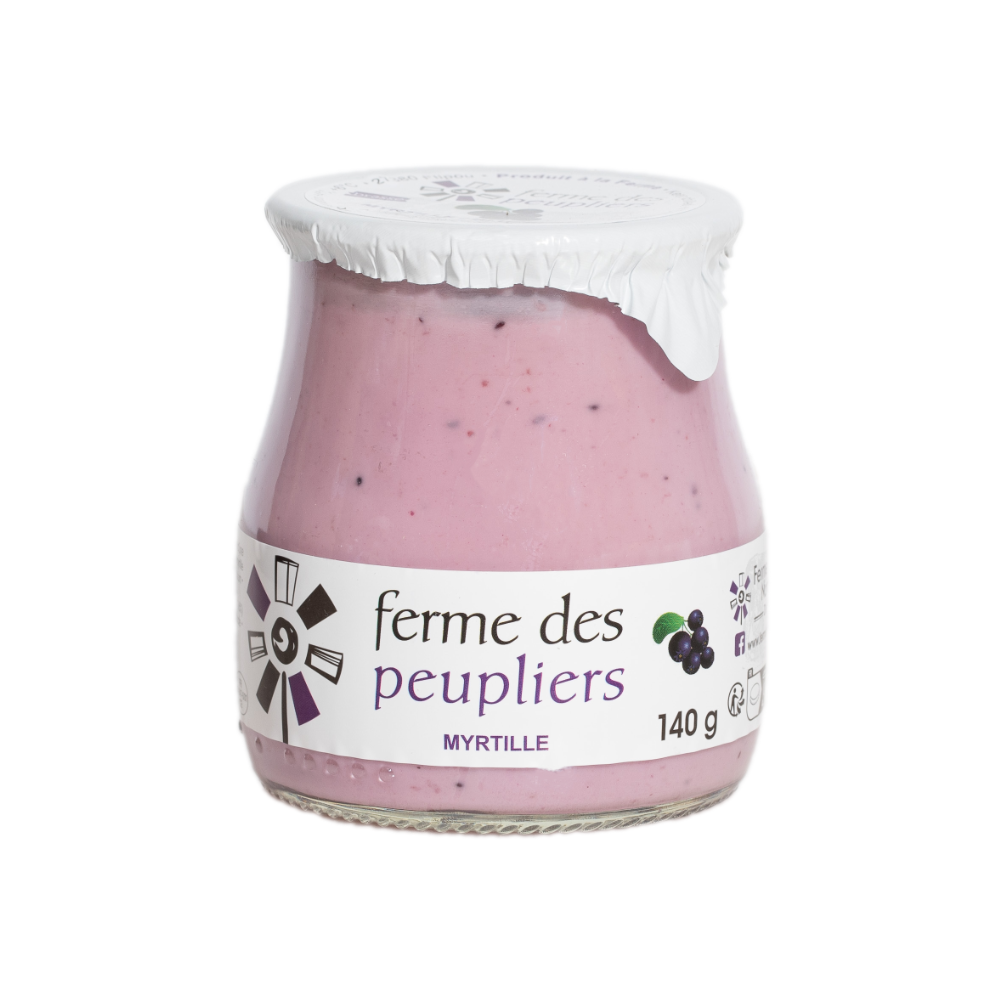 Yaourt brassé myrtille 140gr Ferme des Peupliers