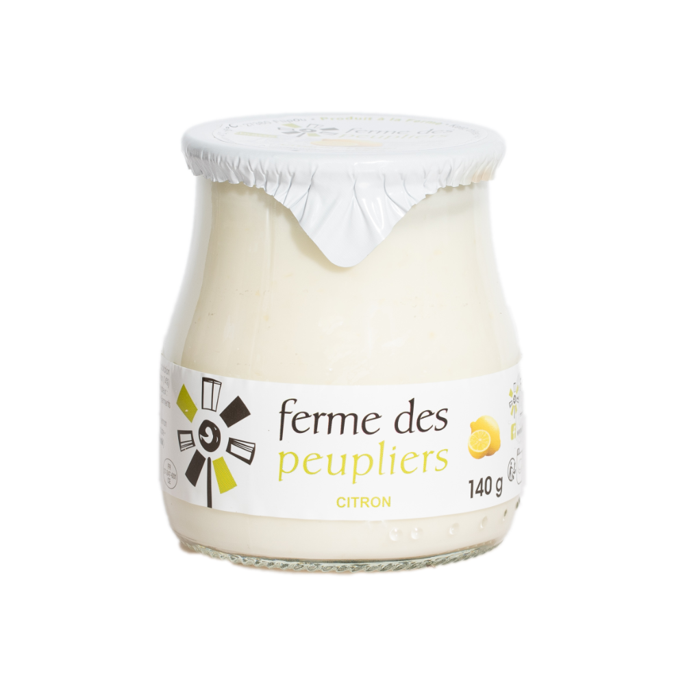 Yaourt brassé citron 140gr Ferme des Peupliers