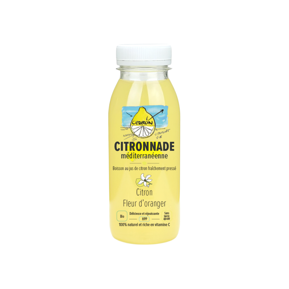 Citronnade méditerranéenne fleur d’oranger bio Cedron 25cl x 8