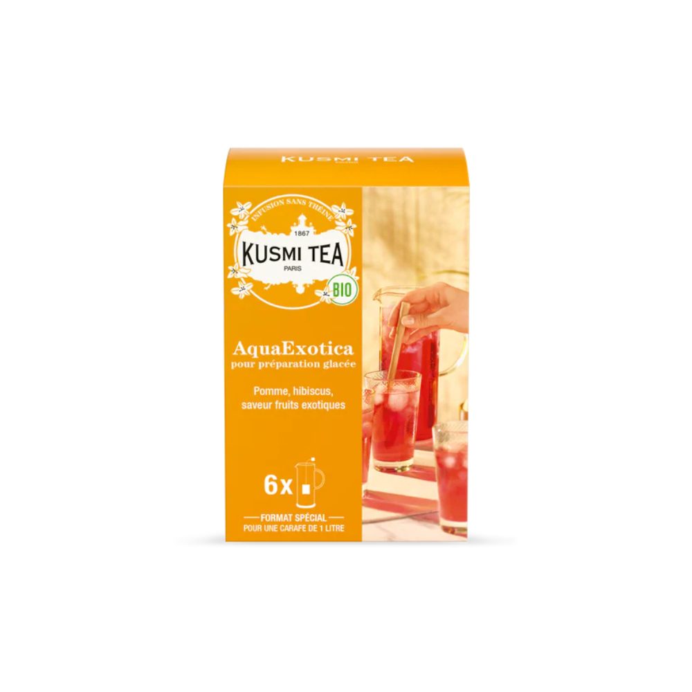 Préparation infusion glacé AquaExotica bio Kusmi Tea 6 sachets