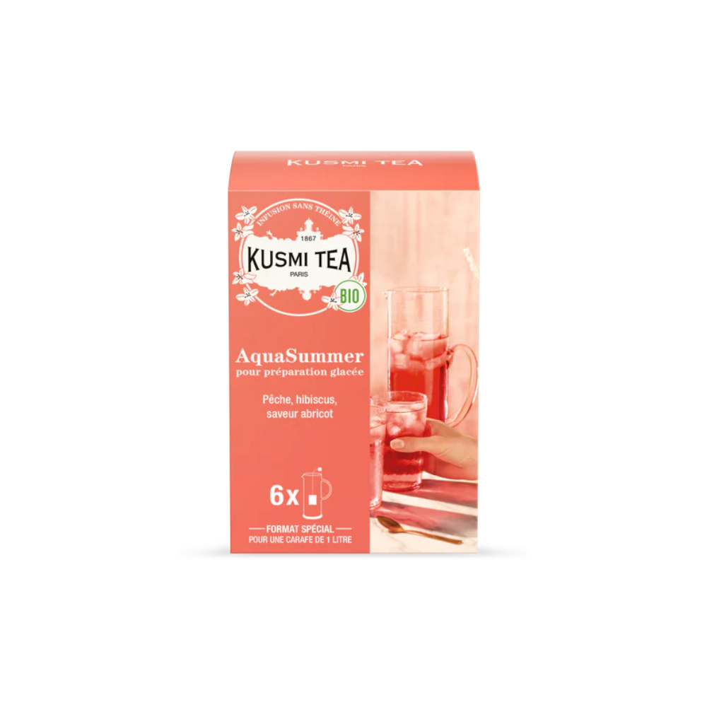 Préparation infusion glacé AquaSummer bio Kusmi Tea 6 sachets