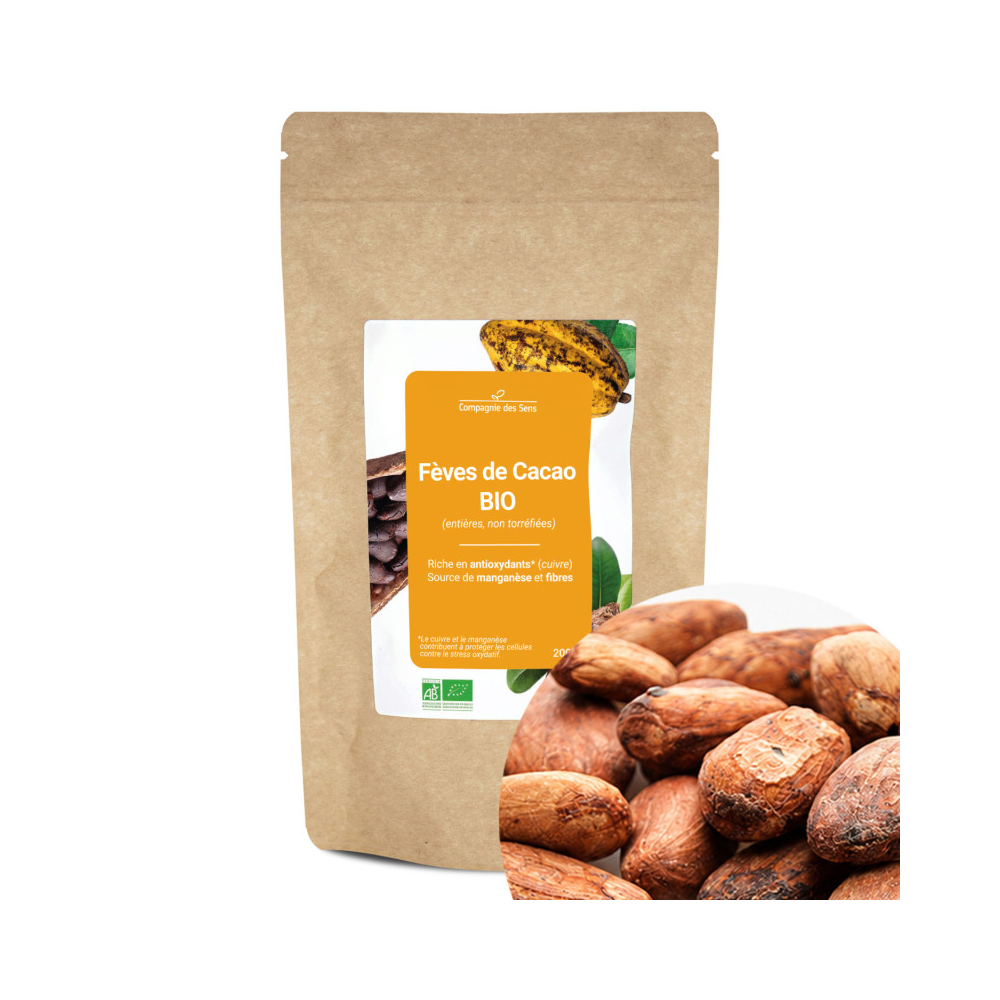 Fèves de cacao entières bio Compagnie des Sens 200g