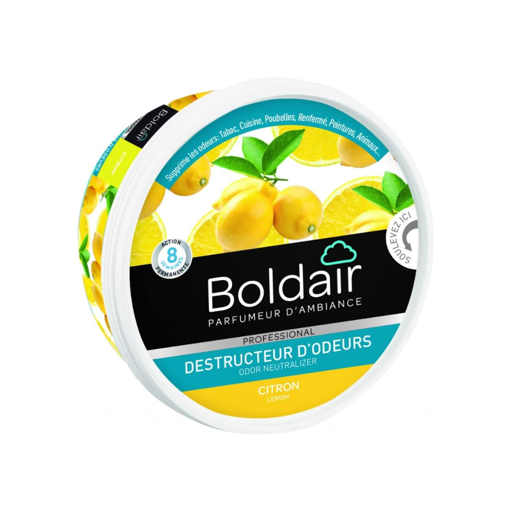 Gel destructeur d'odeur citron Boldair 300gr