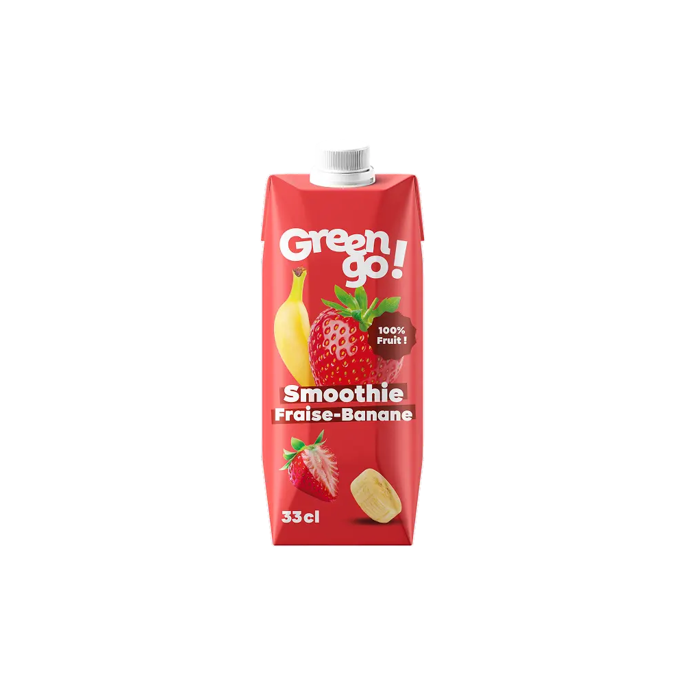 Smoothie fraise banane Green Go 33cl x 12