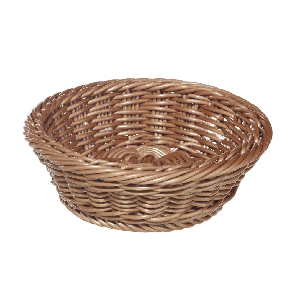 Corbeille à pain ronde marron 18cm x 5cm