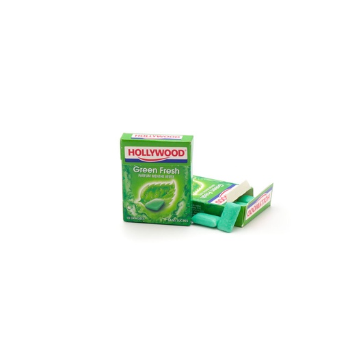 [0581] Chewing Gum sans sucre Green Fresh Hollywood 20 boites de 10 dragées