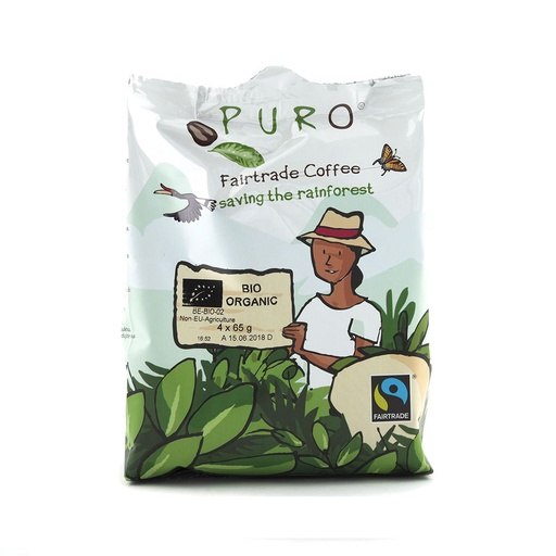 [1055] Café filtre pré-dosé Puro Bio - 48 doses de 65 g