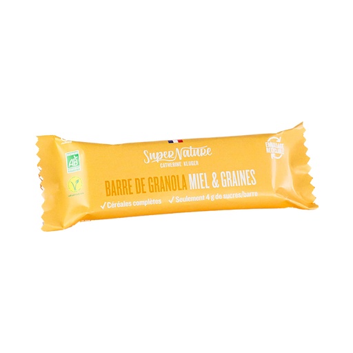 [3139] Barre de granola miel et graines bio SuperNature  20 pièces de 35gr