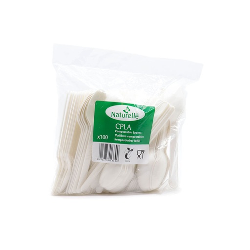 [3148] Cuillères PLA biodégradable 100 pièces
