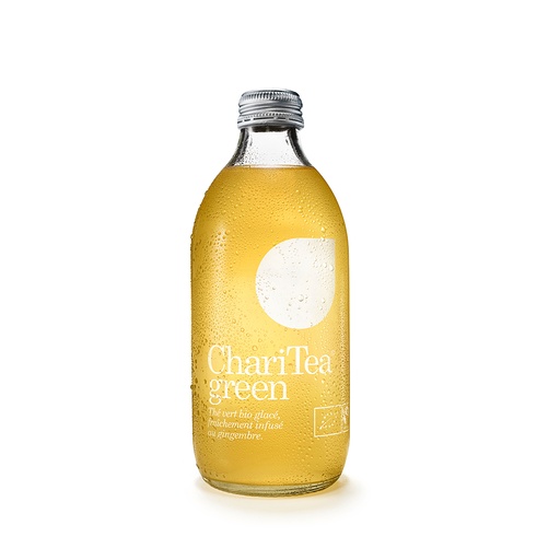 [3187] Thé vert glacé gingembre bio ChariTea 33cl x 12