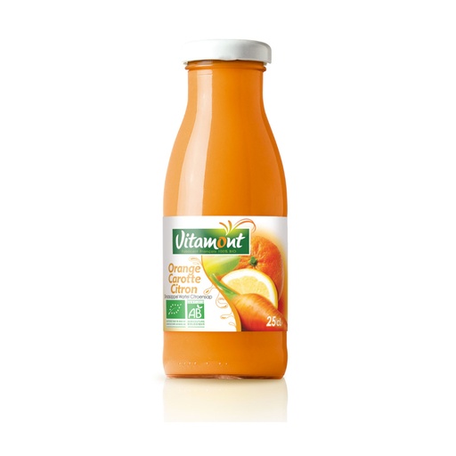 [5002] Jus d'orange carotte et citron Vitamont bio 25cl x 15