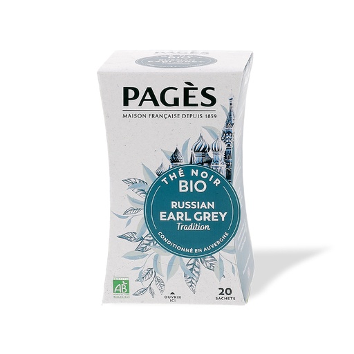 [5010] Thé noir russian earl grey bio Pagès 20 sachets