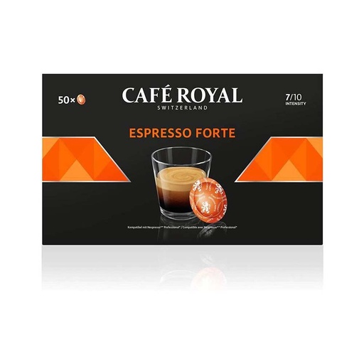 [5014] Capsules compatibles Nespresso Professionnel Espresso Forte Café Royal 50 pièces