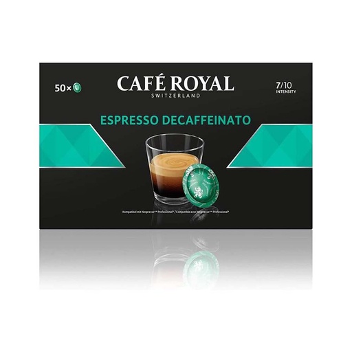 [5118] Capsules compatibles Nespresso Professionnel Decafeinato Café Royal 50 pièces