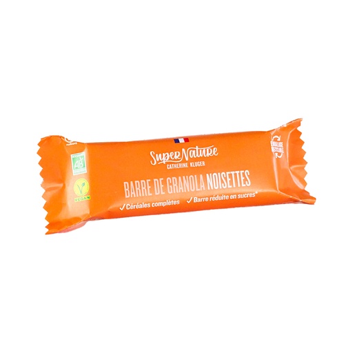 [5415] Barre de granola noisettes bio SuperNature  20 pièces de 40gr