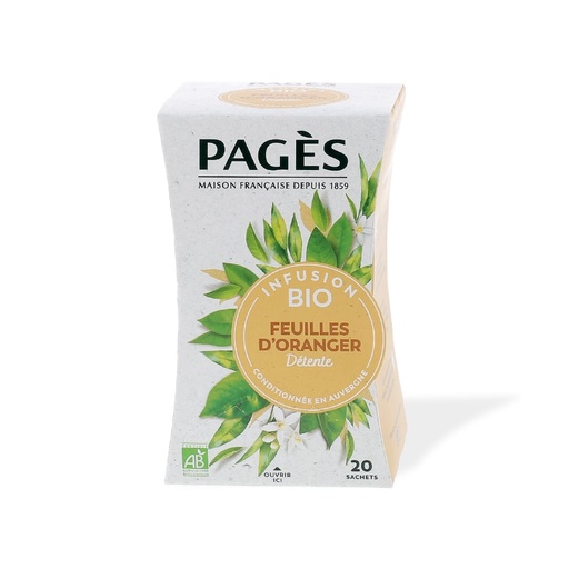 [5492] Infusion feuilles d'oranger bio Pagès 20 sachets
