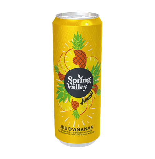 [5512] Jus d'ananas Spring Valley 33cl x 24