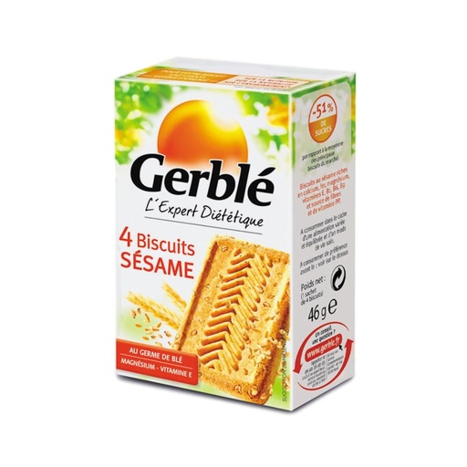 [5649] Biscuit sésame Gerblé 18 sachets de 4 pièces