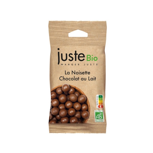 [5744] La noisette chocolat au lait bio JusteBio 30gr